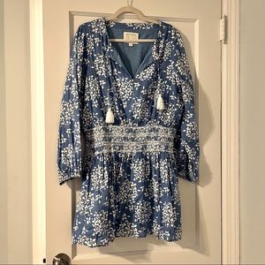 Sail to Sable Long Sleeve Smocked Waist Dress